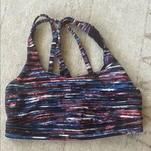 Lululemon Multicolor Striped Sports Bra